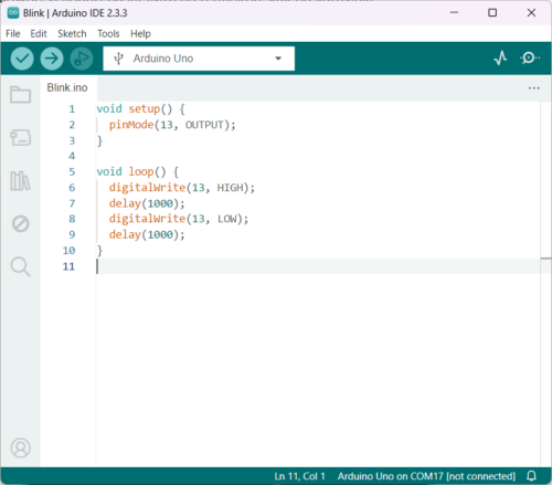 Arduino IDE blink